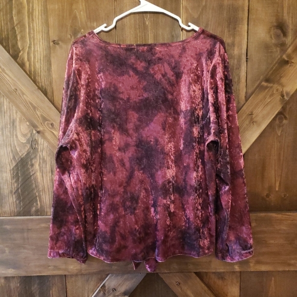 ❤️🩷❤️ Eye candy velvet velour marbled tie dye top 2x xxl - Picture 5 of 6